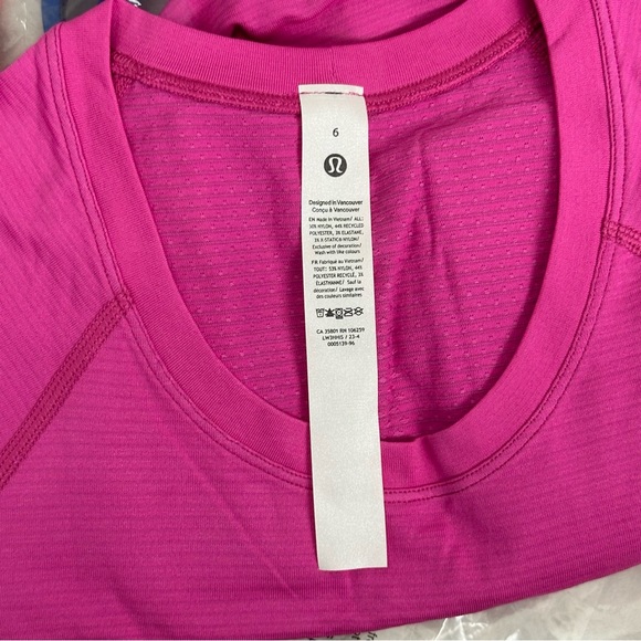 NWT Lululemon Sz 6 Swiftly Tech Long Sleeve 2.0 Race Length SONIC PINK Sold Out - Picture 10 of 10